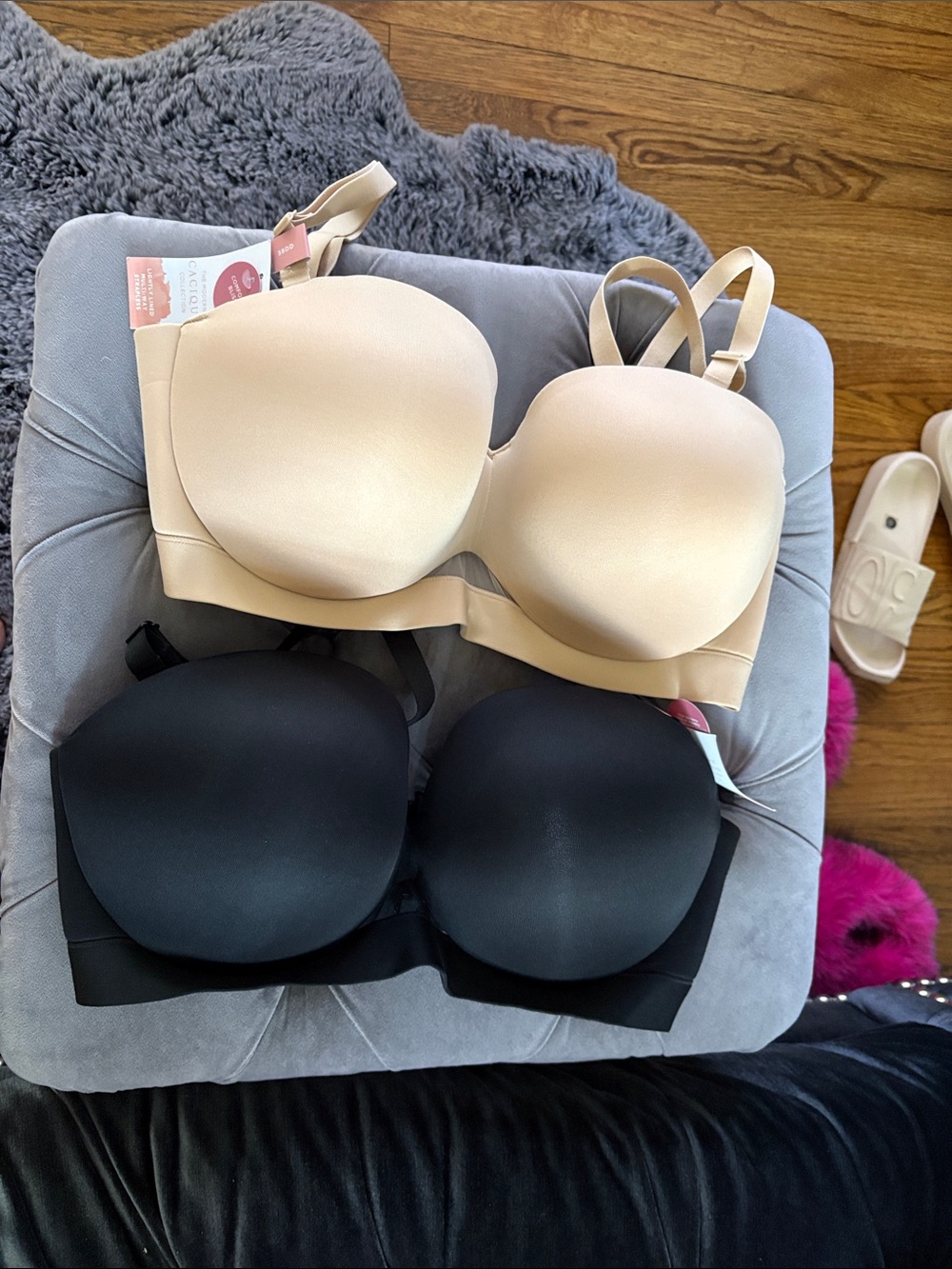 Cacique Smooth Molded convertible  Bras in Nude & Black